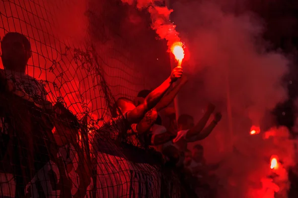 Odessa Ukraine 28Juillet2019 Fanatical Fans Stand Game Eternal Rivals Les — Photo