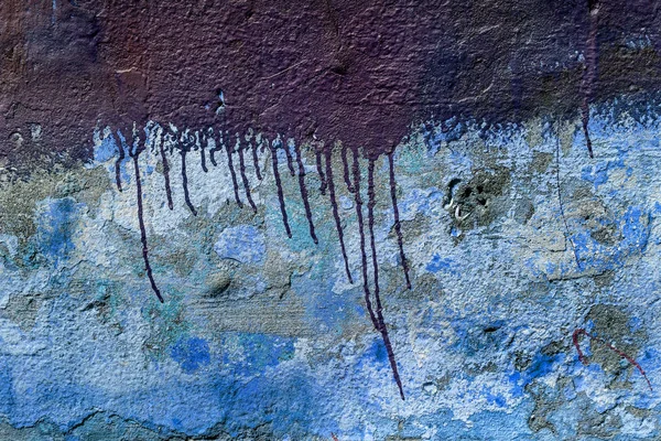 Vieux Mur Sale Fissuré Avec Fond Abstrait Texture Peinture Aérosol — Photo