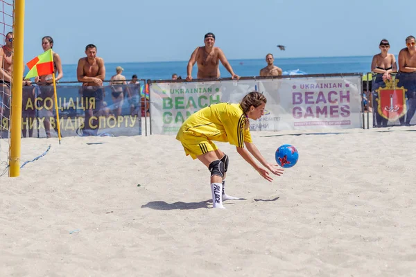 Odessa Ukraina Lipca 2019 Beach Soccer Championship Wśród Amatorskich Kobiet — Zdjęcie stockowe