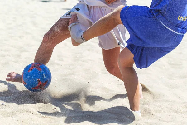Одеса Україна Липня 2019 Пляжний Футбол Серед Любительських Жінок Пляжі — стокове фото