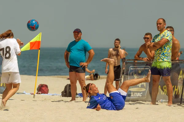 Одесса Украина Июля 2019 Чемпионат Пляжному Футболу Среди Женщин Любителей — стоковое фото