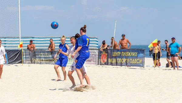 Odessa Ukraine July 2019 Beach Soccer Championship Amateur Women Beach — Stock Photo, Image
