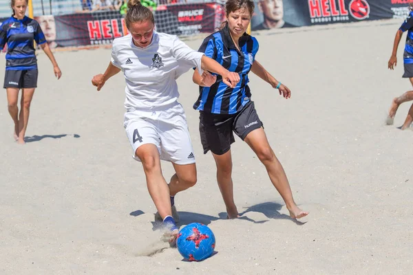 Odessa Ukraina Lipca 2019 Beach Soccer Championship Dla Kobiet Plaży — Zdjęcie stockowe