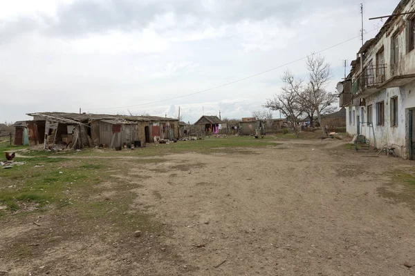 Casas Bairro Pobre Onde Vivem Pobres Destruição Casas Antigas Terramotos — Fotografia de Stock