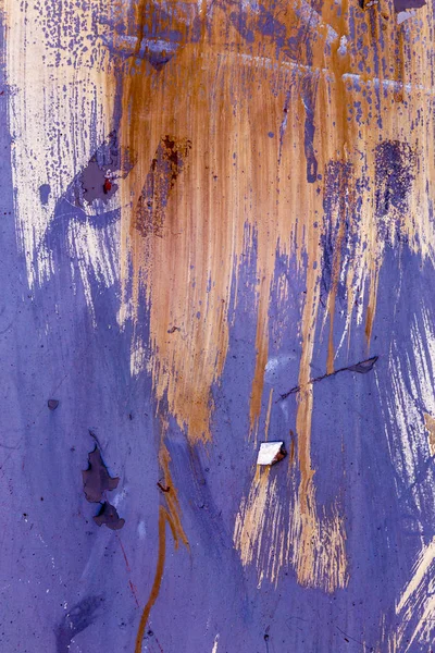 Hintergrund Betonwand Verwitterungsspuren Abgenutzte Wand Beschädigte Alte Farbe Reste Alter — Stockfoto