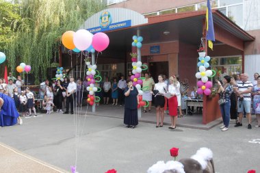 Odessa Ukraine - 1 Eylül 2019: İlk çağrı. 1 Eylül D olduğunu