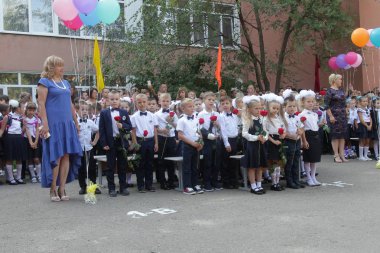 Odessa Ukraine - 1 Eylül 2019: İlk çağrı. 1 Eylül D olduğunu