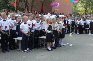 Odessa Ukraine - 1 Eylül 2019: İlk çağrı. 1 Eylül D olduğunu