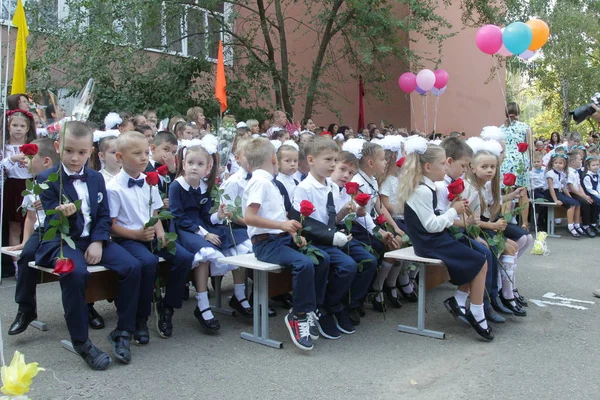 Odessa Ukraine Setembro 2019 Primeira Chamada Setembro Dia Conhecimento Linha — Fotografia de Stock