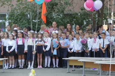 Odessa Ukraine - 1 Eylül 2019: İlk çağrı. 1 Eylül D olduğunu