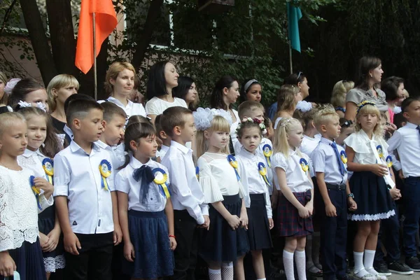 Odessa Ukraine - 1 Eylül 2019: İlk çağrı. 1 Eylül D olduğunu