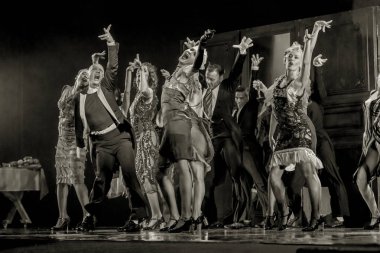 Odessa, Ukrayna -Temmuz13,2019: Canlı erotik performans 