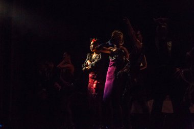 Odessa, Ukrayna -Temmuz13,2019: Canlı erotik performans 