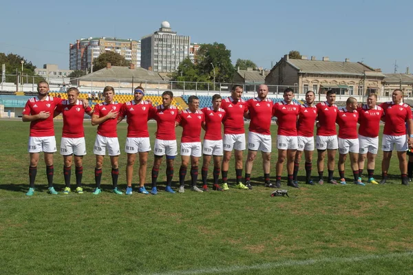 Odessa Ukraine September 2019 Nationalmannschaft Der Rugbymeisterschaft Von Odessa Kremenchug — Stockfoto