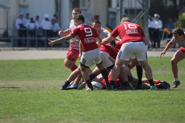 Odessa Ukraine Setembro 2019 Seleção Nacional Odessa Rugby Championship Kremenchug — Fotografia de Stock