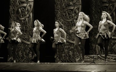 Odessa, Ukrayna - 17 Eylül 2019: step dans. Performans tarafından