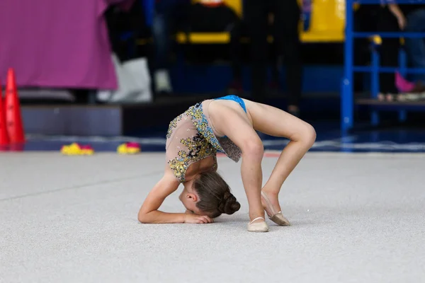 Odessa Ukraina September 2019 Barn Flickor Tävlar Rytmisk Gymnastik Ukrainska — Stockfoto