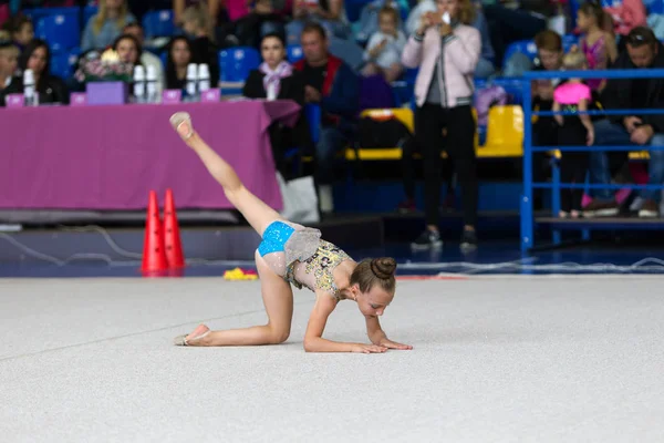 Odessa Ukraine September 2019 Children Girls Compete Rhythmic Gymnastics Ukrainian — Stock Photo, Image