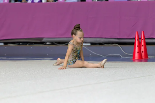 Odessa Ukraine September 2019 Children Girls Compete Rhythmic Gymnastics Ukrainian — Stock Photo, Image