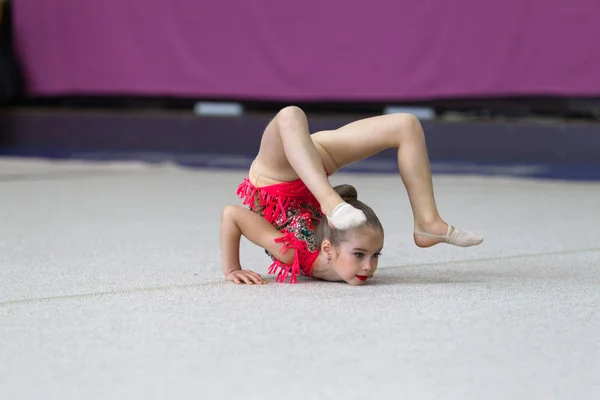 Odessa Ukraine September 2019 Children Girls Compete Rhythmic Gymnastics Ukrainian — Stock Photo, Image