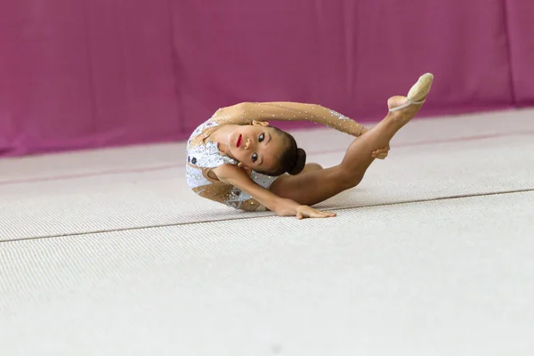 Odessa Oekraïne September 2019 Kinderen Meisjes Concurreren Ritmische Gymnastiek Oekraïens — Stockfoto