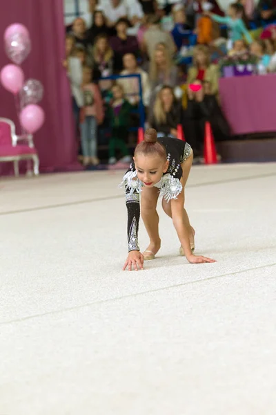 Odessa Ukraine September 2019 Children Girls Compete Rhythmic Gymnastics Ukrainian — Stock Photo, Image