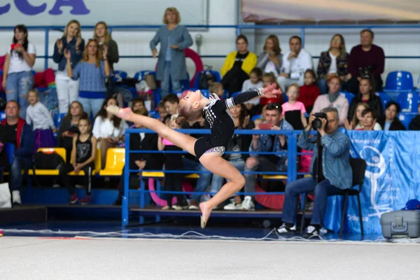 Odessa Ukraine Setembro 2019 Crianças Meninas Competem Ginástica Rítmica Campeonato — Fotografia de Stock