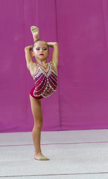 Одеса Україна Вересня 2019 Діти Дівчата Змагаються Ритмічній Гімнастики Чемпіонаті — стокове фото