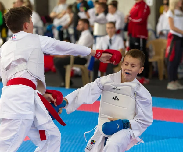 Odessa Ukrayna Eylül 2019 Sporcuların Çocukları Arasında Karate Şampiyonası Iyi — Stok fotoğraf