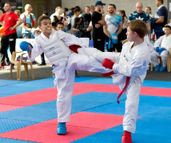 Odessa Ukrajna Szeptember 2019 Karate Bajnokság Gyermekek Körében Sportolók Legjobb — Stock Fotó