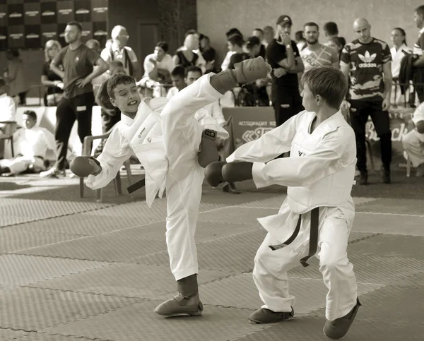 Oděsa Ukrajina Září 2019 Mistrovství Karate Mezi Dětmi Sportovců Nejlepší — Stock fotografie