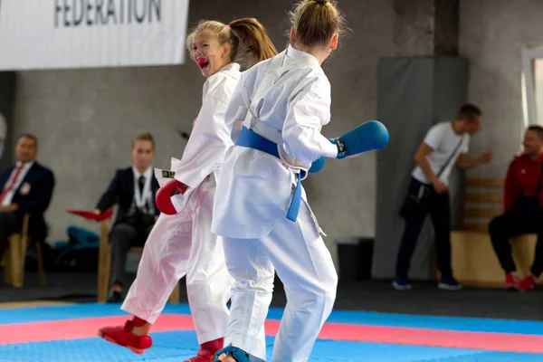 Odessa Ucrania Septiembre 2019 Campeonato Karate Entre Niños Atletas Los — Foto de Stock