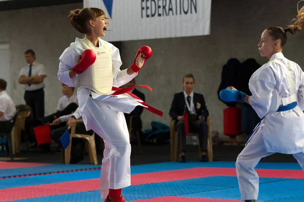 Odessa Ucraina Settembre 2019 Campionato Karate Tra Bambini Degli Atleti — Foto Stock