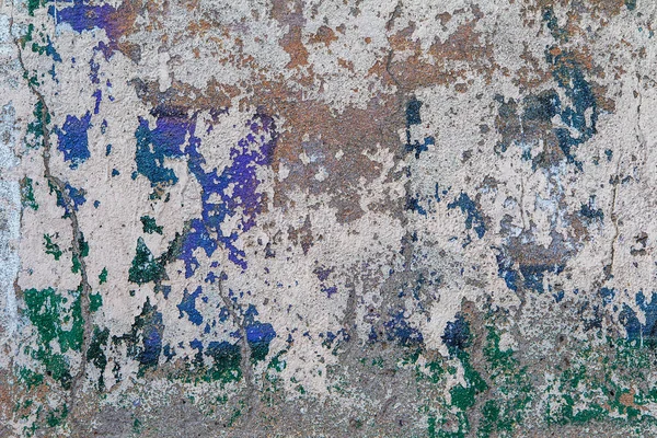 Textuur Van Rommelige Oude Gebarsten Steen Cement Muur Het Zonlicht — Stockfoto