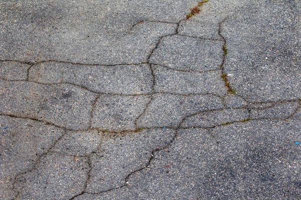 Oude Gebarsten Wegdekken Worden Gebruikt Achtergrond Het Ontwerp Creëren Diepe — Stockfoto