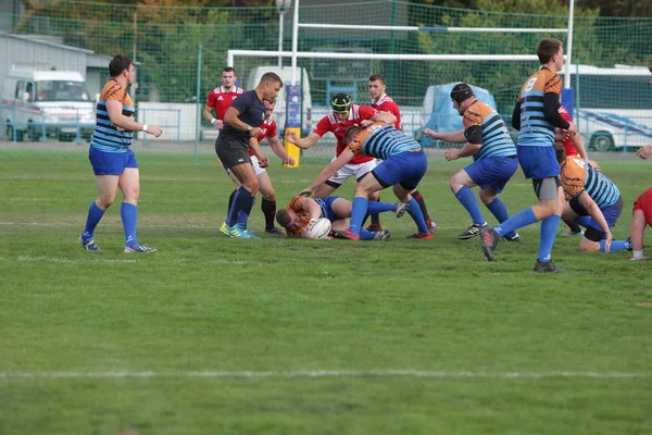 Odessa Ukraina Września 2019 Odessa Rugby Team Politechnika Kijowie Intensywna — Zdjęcie stockowe