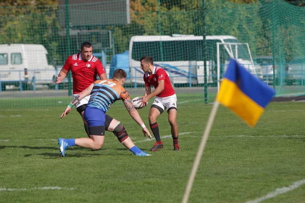 Odessa Ukrajna Szeptember 2019 Odessa Rugby Team Polytechnic Kiev Rögbi — Stock Fotó