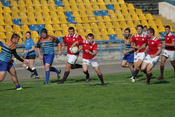 Odessa Ucrania Septiembre 2019 Equipo Rugby Odessa Politécnico Kiev Intensa —  Fotos de Stock