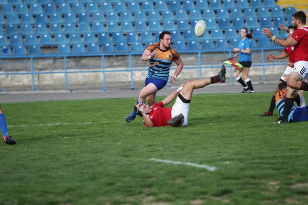 Odessa Ucrania Septiembre 2019 Equipo Rugby Odessa Politécnico Kiev Intensa — Foto de Stock