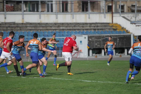 Odessa Ukraine September 2019 Odessa Rugby Team Polytechnic Kiev Intense — Stock Photo, Image