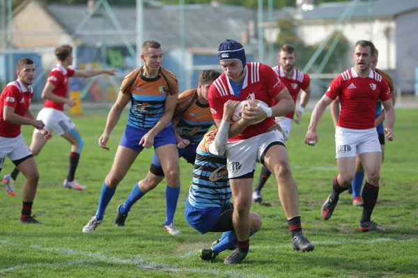 Odessa Ucrania Septiembre 2019 Equipo Rugby Odessa Politécnico Kiev Intensa —  Fotos de Stock