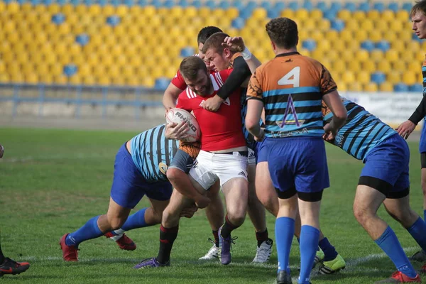 Odessa Ucrania Septiembre 2019 Equipo Rugby Odessa Politécnico Kiev Intensa —  Fotos de Stock