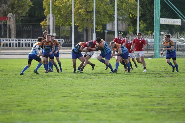 Odessa Ukraine Septembre 2019 Odessa Rugby Team Polytechnique Kiev Lutte — Photo