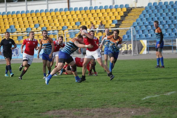 Odessa Oekraïne September 2019 Odessa Rugby Team Polytechnic Kiev Intense — Stockfoto