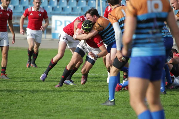 Odessa Ucrania Septiembre 2019 Equipo Rugby Odessa Politécnico Kiev Intensa —  Fotos de Stock