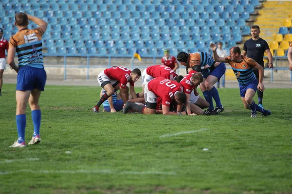 Odessa Ucraina Settembre 2019 Squadra Rugby Odessa Politecnico Kiev Intensa — Foto Stock