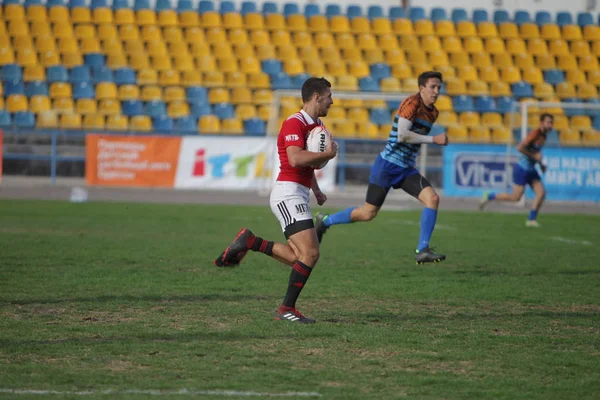 Odessa Ukraine September 2019 Odessa Rugby Team Polytechnic Kiev Intense — Stock Photo, Image