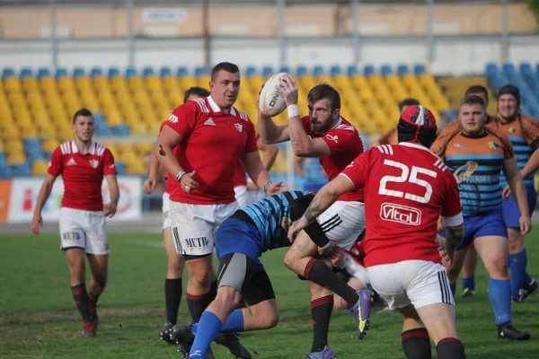 Odessa Ucrania Septiembre 2019 Equipo Rugby Odessa Politécnico Kiev Intensa —  Fotos de Stock