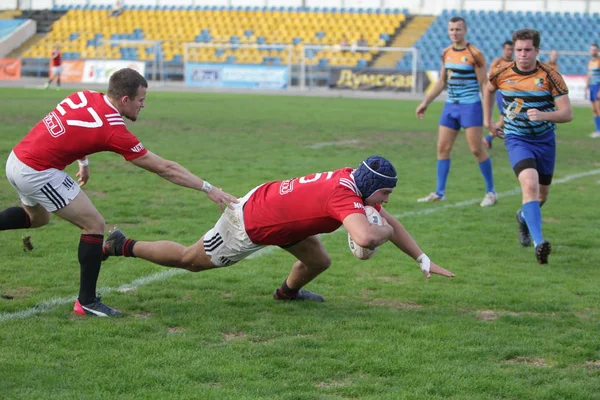 Odessa Ukrajna Szeptember 2019 Odessa Rugby Team Polytechnic Kiev Rögbi — Stock Fotó