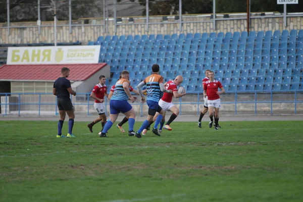 Odessa Ucraina Settembre 2019 Squadra Rugby Odessa Politecnico Kiev Intensa — Foto Stock